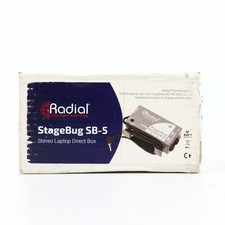 Radial StageBug SB-5 Stereo Laptop Direct Box Passive DI for PC Tablet Phone NEW