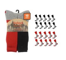 Rockwell Men's Unisex All Weather Boot Socks Warm Winter Thermal Heavy 10 Pack