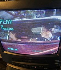 Vintage Sharp 90's 13VT L100 Retro CRT 13" TV VCR Player Combo Gamer