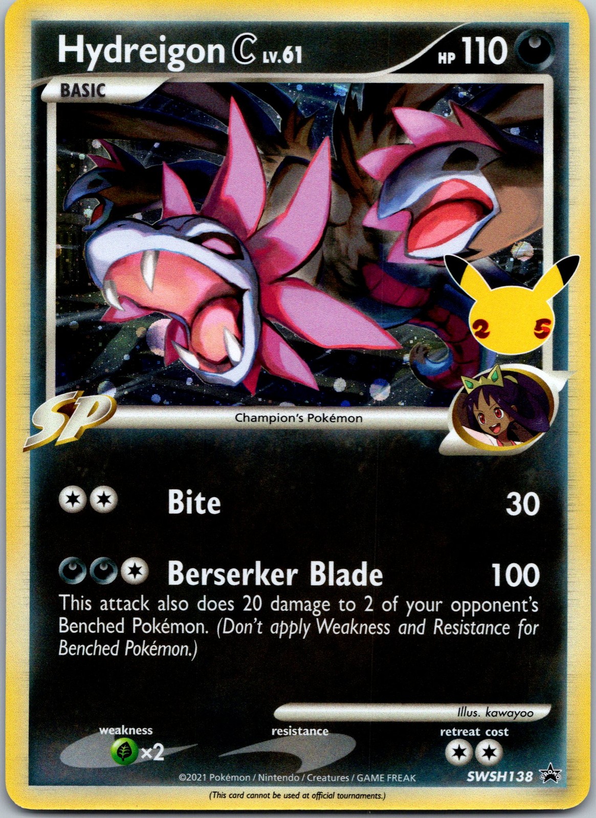 Pokemon NM Hydreigon C lv.61 (SWSH: Sword & Shield Promo Cards SWSH138)