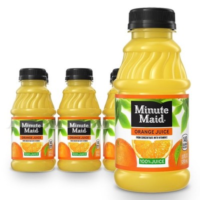 Fresh Orange Juice Bottles 10 Fl Oz 6 Pack Natural Pure Squeezed