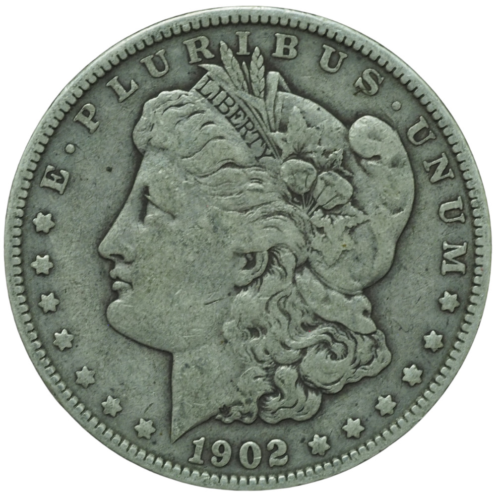 1902 Morgan Silver Dollar VF Condition Pewter Toning *JE