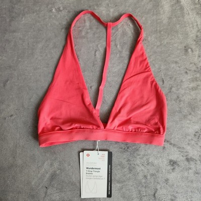 New Lululemon Wundermost Nulu T-Strap Triangle Bralette A/B 6 NWT Pink