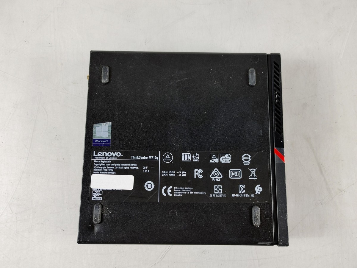 Lenovo ThinkCentre M715q Tiny Ryzen 5 Pro 2400GE 3.20 GHz 8 GB