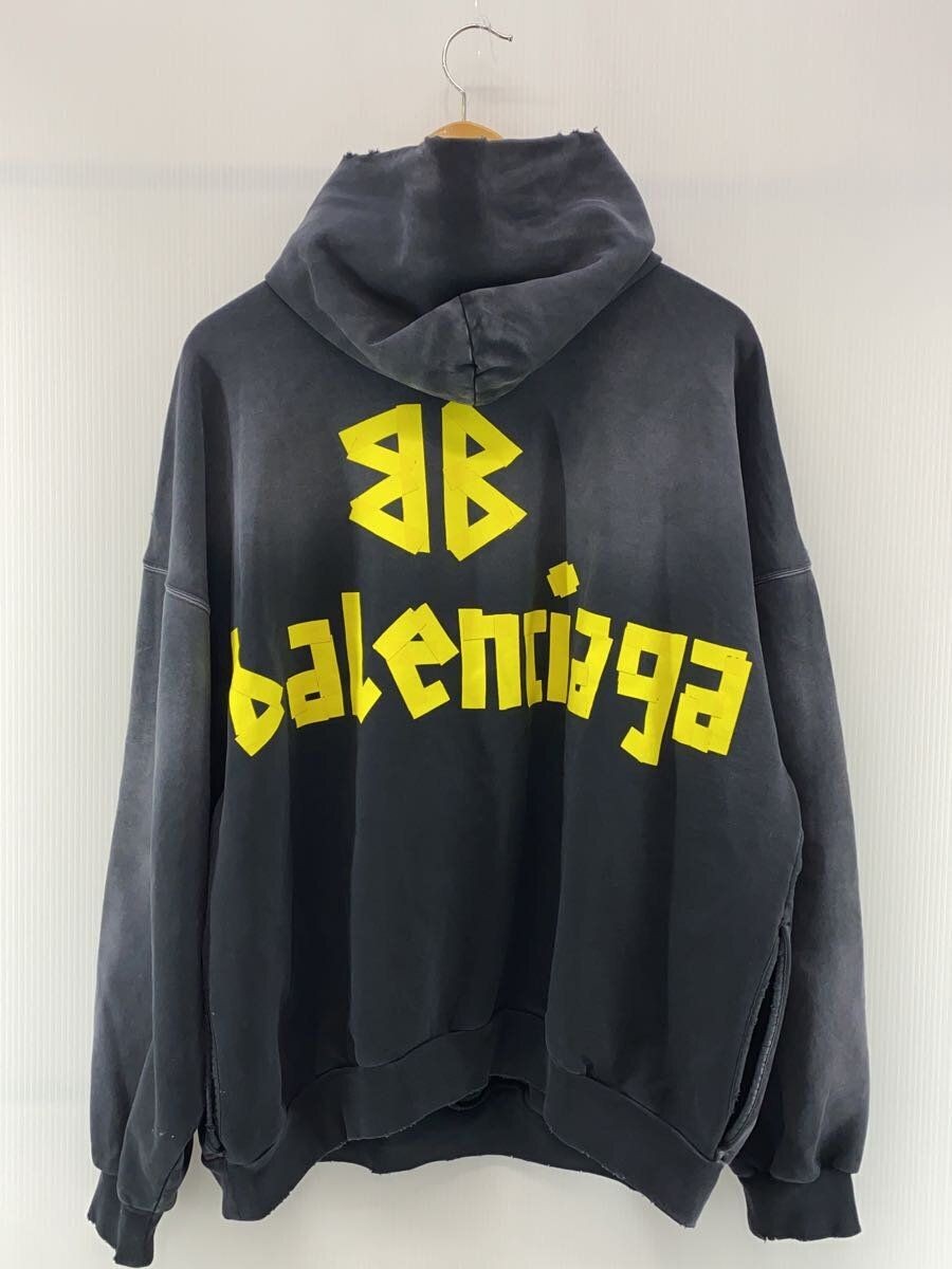 【極美品】Balenciaga 23SS distressed hoodie BALENCIAGA Hoodie 23SS L Cotton Black Solid 744190 ape type