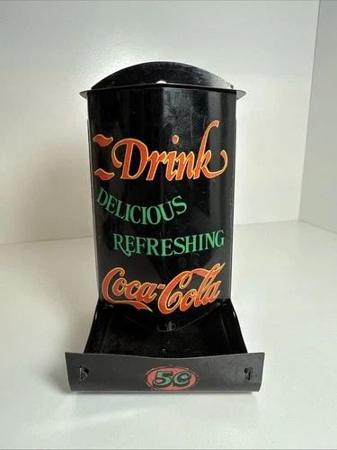 Coca Cola Match Book Holder Metal Drink Coke Bottle 5c Vtg Advertising Sign