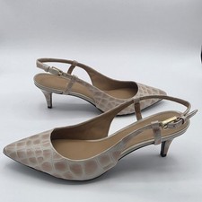 Calvin Klein Patsi Croco Patent Clay Slingback Pumps Women  s Size 8