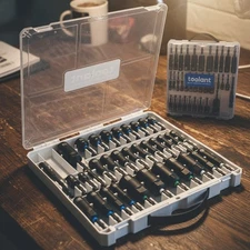 34-Piece Impact Nut Driver Set - Deep Impact Socket Adapters, Bit Extension &...