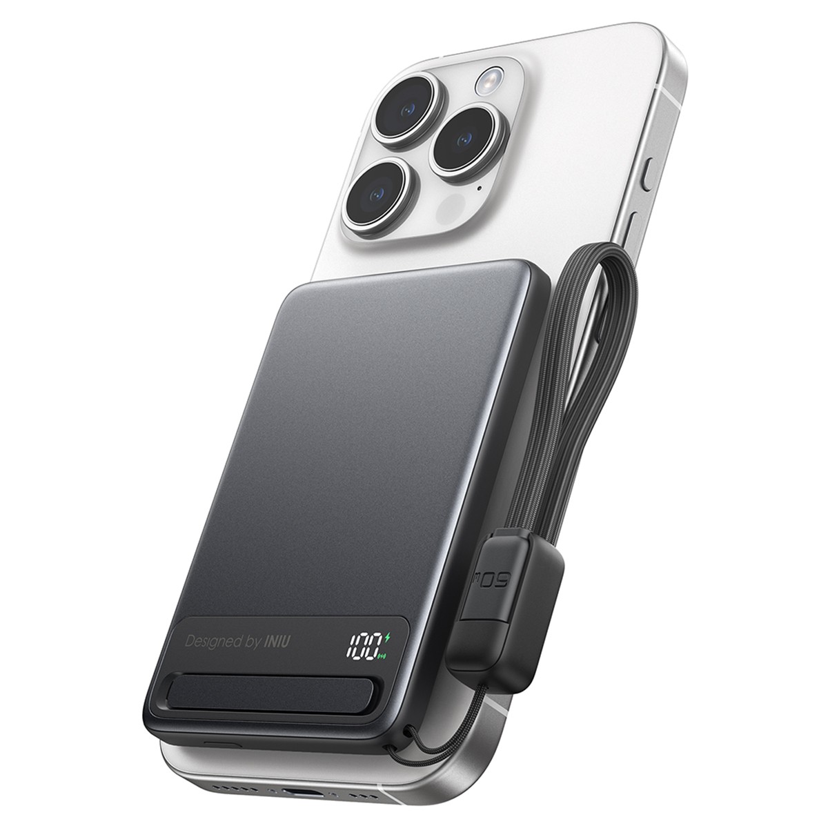 Batterie externe MagPro Iniu 5000mAh à induction et port USB-C ultra rapide