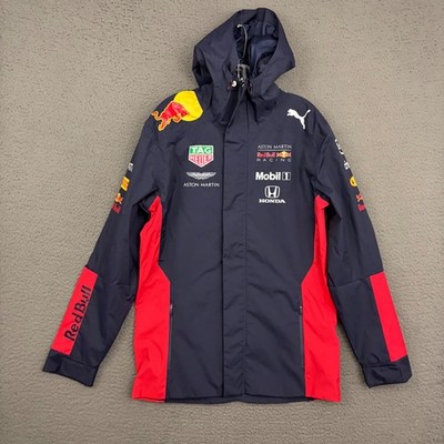 PUMA x Red Bull Racing F1 Team Rain Jacket Mens Medium Cars Full Zip Dad Outdoor