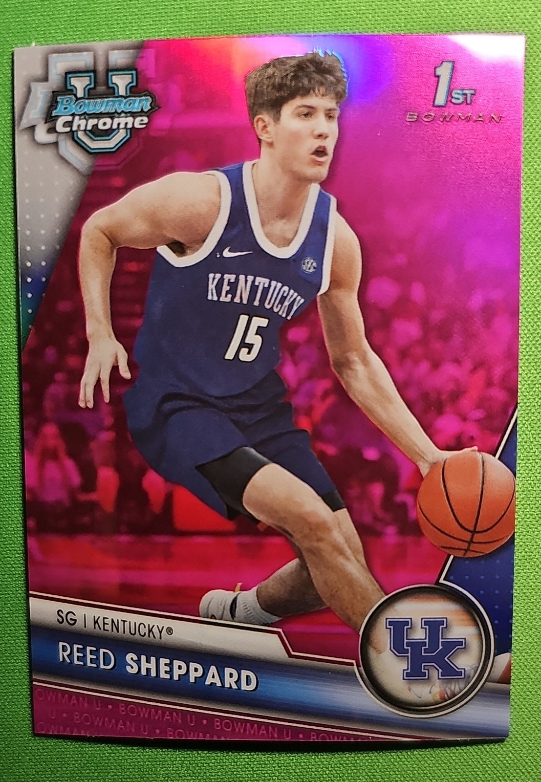 2023-24 Bowman University Chrome - Reed Sheppard #45 Pink Refractor (RC)