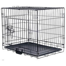 Home Double Door Dog & Cat Crate - Medium