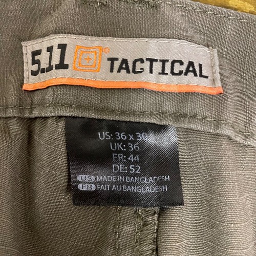 5.11 Tactical Ripstop Cargo Pants Green Sz 36x30 - Picture 8 of 8