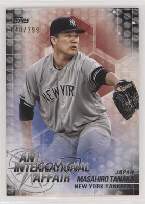 2018 Topps Update An International Affair Black /299 Masahiro Tanaka #IA-27 2x6