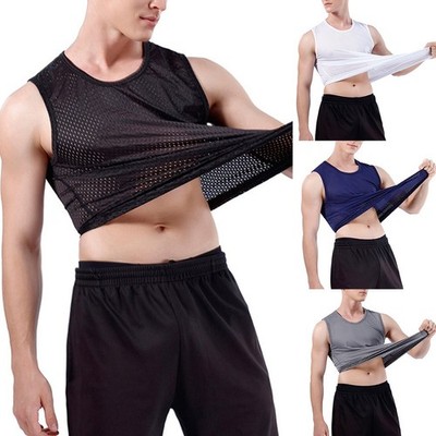 Atmungsaktive ärmellose Sportwesten für Fitness schnelltrocknende Tanktops für Herren