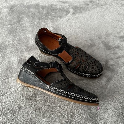 Spring Step Irin Leather T-Strap Sandals Shoes Women's 39 US 8.5