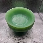 SET 5 JADEITE Fire King Ribbed Berry Bowl 4 5/8 INCHES