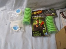 NERF VORTEX 10 DISC NEW PACK SEALED PACK NO CARDBOARD  4 WHITE  BLUE DISCS