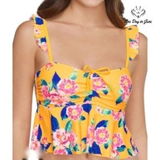 Arizona Jean Co. Juniors Floral Tankini Top Size L