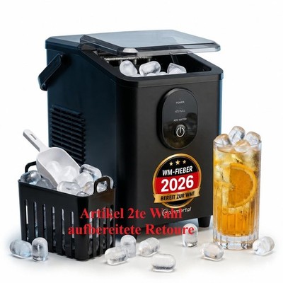 Sommertal Eiswürfelmaschine EM12S - 120W Ice Maker - bis 12kg Eiswürfel am Tag