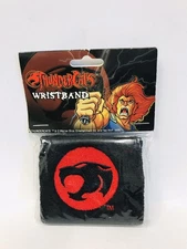 Sweatband Wristband - Thundercats Lion-O Logo Sign Symbol Black NEW Licensed