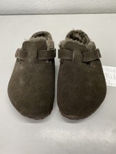 Birkenstock Unisex Boston Shearling Suede Leather Clogs Size L 5, M 3 Mocca
