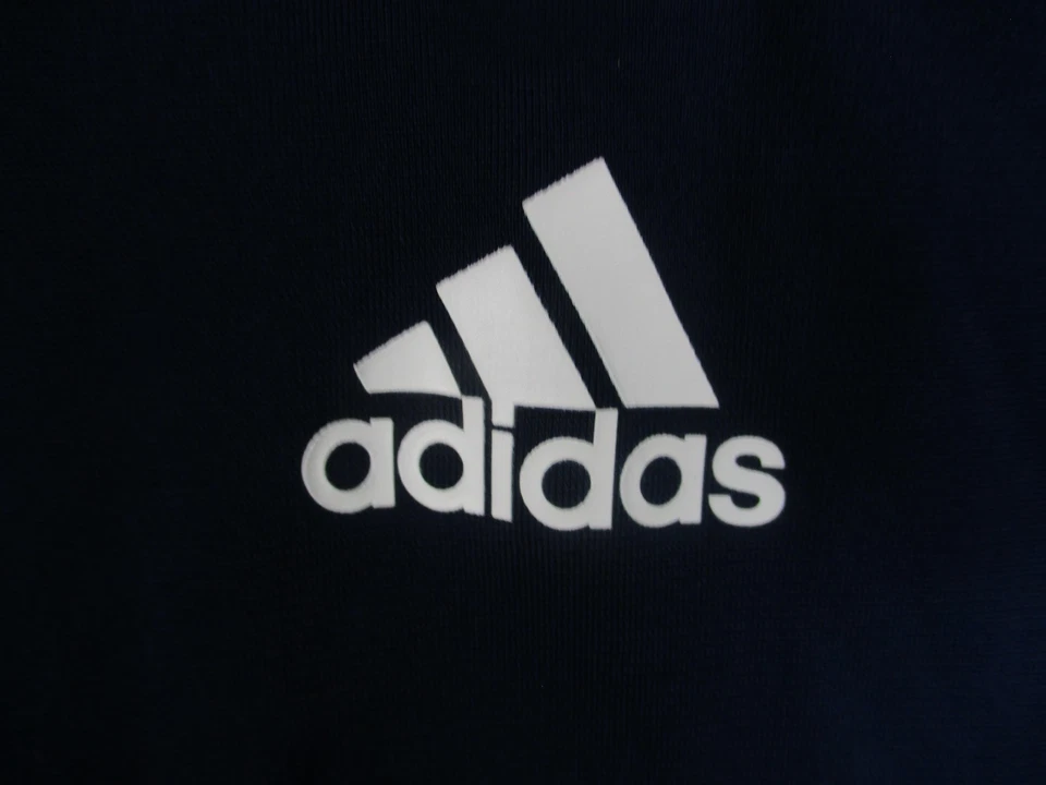 Chaqueta deportiva Adidas para hombre grande azul marino 3 rayas cremallera completa logotipo deportivo Foto 3 de 4