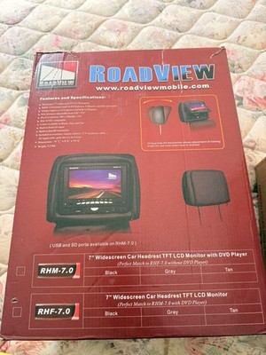 Roadview TFT LCD Color Headrest Monitor RHM-7.0 In Box