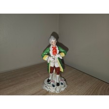 Vintage Made in Occupied Japan Porcelain Colonial Gentleman Figurine Green Coat