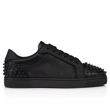 SALE 即発 Christian Louboutin ARPOADOR FLAT スニーカー 黒 Christian Louboutin Black Suede Casual Shoes for Men for