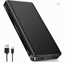 20000mAh Power Bank Dual USB Outputs USB-C  Micro-USB Input Fast Charge