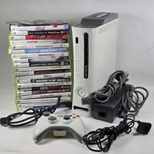 Xbox 360 60GB White Original Console Bundle Lot Loads of Games (Read)