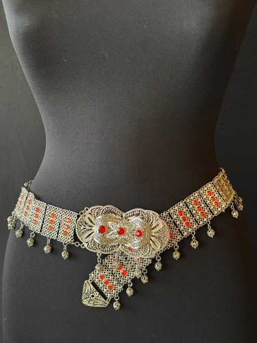Bridal Belt, Filigree Embroidered, Ottoman Model Bindalli Belt, Anatolian Turkis - Picture 3 of 10