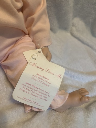 20" Susan Wakeen Vinyl Doll Red hair Pink Pajamas Mommy Loves Me baby doll - Picture 5 of 17