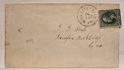 MOFFATS CREEK VIRGINIA 1880 DPO Cover to LEXINGTON Rockbridge County VA