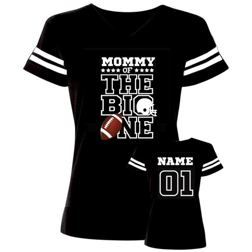 Personalized Football Mommy of the big one  tshirt matching 1st Year Birthday