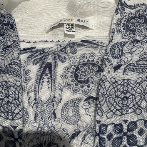 Woven Heart Womens Multicolor Crochet Lace Fringe Floral Kimono Jacket Size L - Picture 5 of 8