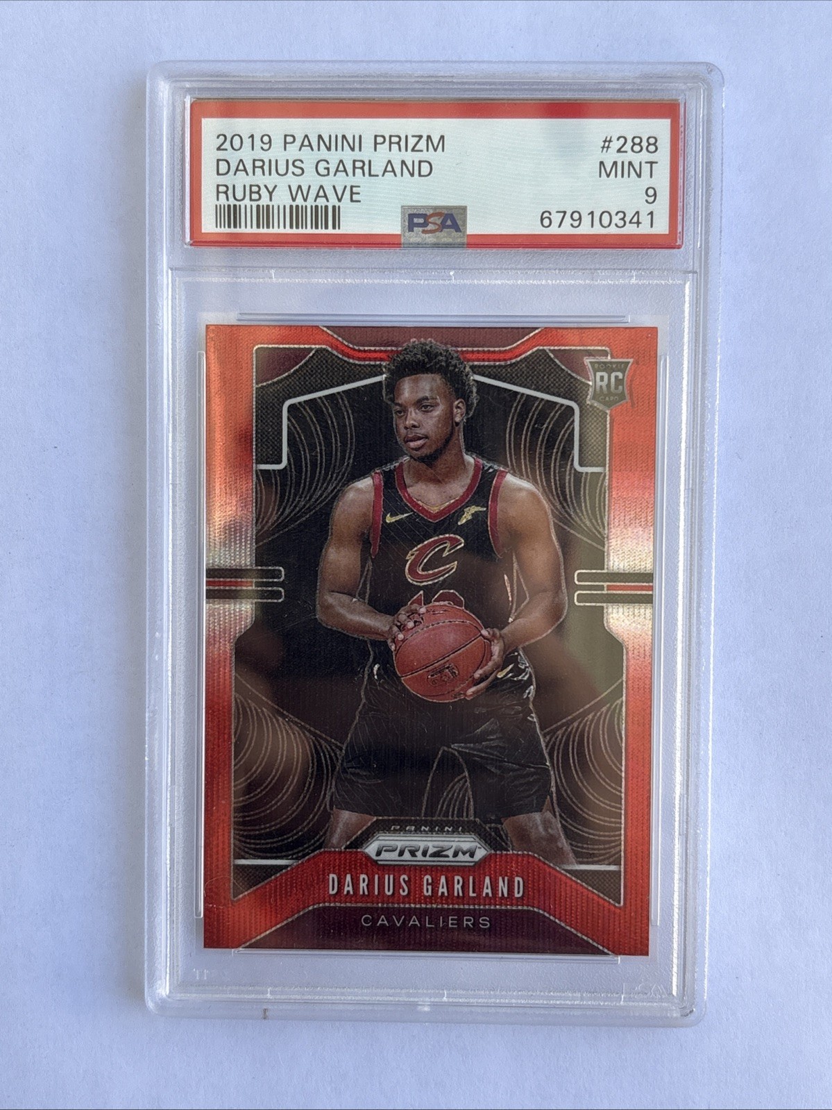 2019-20 Panini Prizm Ruby Wave Darius Garland #288 PSA 9 MINT Rookie RC