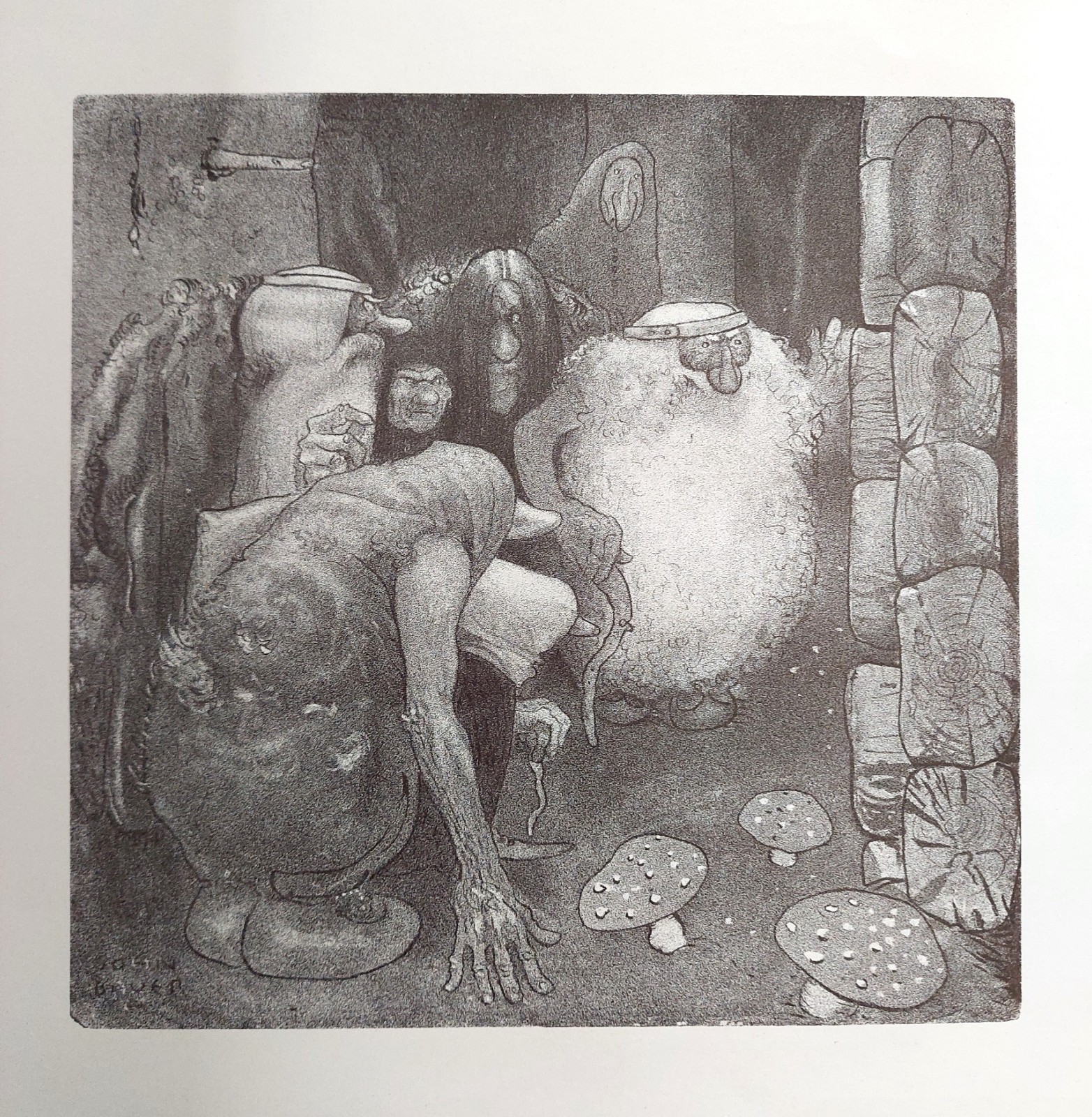 John BAUER Original mezzotype, 1918 / Framed