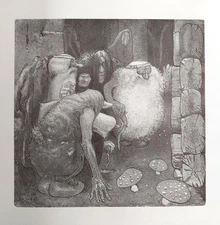 John BAUER Original mezzotype, 1918 / Framed