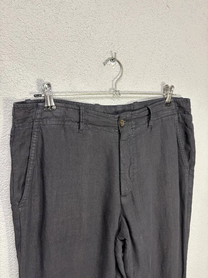 Corneliani Hombre Lino Vestido Pantalones Talla 50/W 34 Hecho en Italia Foto 2 de 4