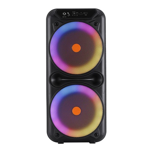 Dual 8in Portable Bluetooth Speaker Sound System Party PA FM USB LED Microphone - Picture 17 of 23