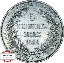 N707  5 Mark NEU GUINEA Paradiesvogel von 1894 A in VZ  1725