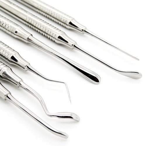 Elevador periostial implante dental escalares curetas de raíz quirúrgicas conjunto profesional de 6 - Imagen 3 de 6