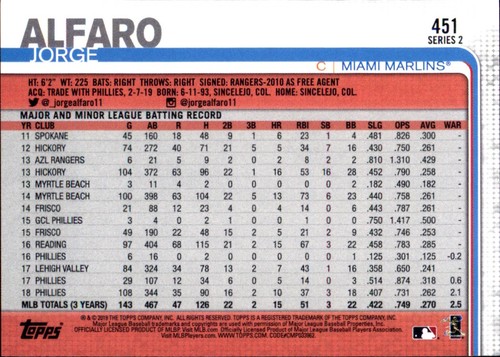 2019 Topps All-Star VARIANTE ARGENT #301 - #452 Choisissez votre propre JOUEUR D'ÉQUIPE FAV - Photo 305 sur 305
