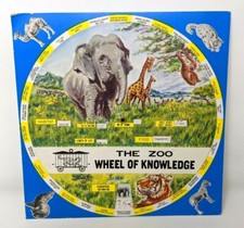 1999 Shackman Wild Animal Wheel of Knowledge The Zoo Educational Toy 8068