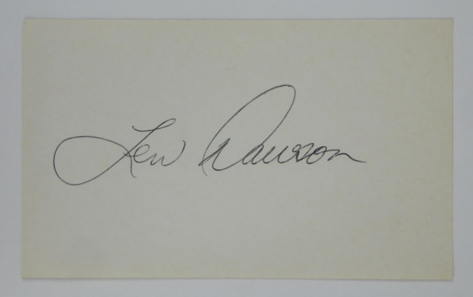 Len Dawson Signed Autographed 3x5 Index Card Kansas City Chiefs HOF JSA