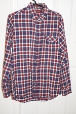 VINTAGE LEVIS LEVI'S LONG SLEEVE FLANNEL COTTON PLAID SHIRT MEDIUM ITEM 2