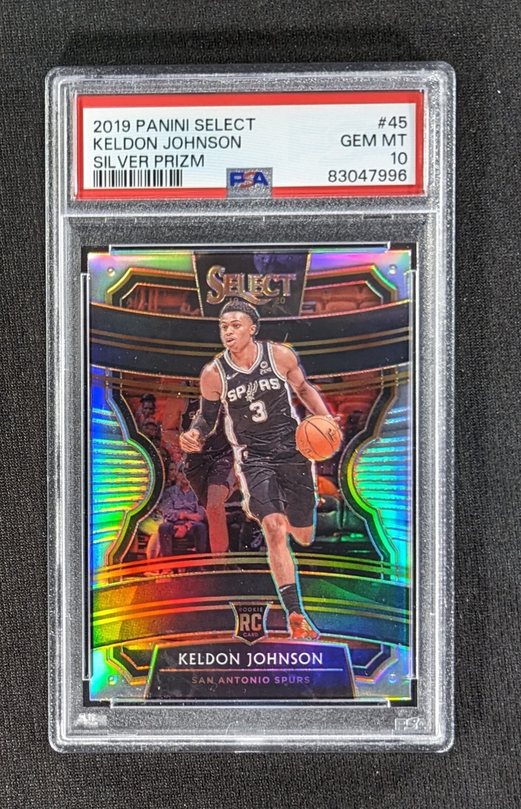 2019-20 Panini Select Concourse Silver Prizm Keldon Johnson #45 Rookie RC PSA 10
