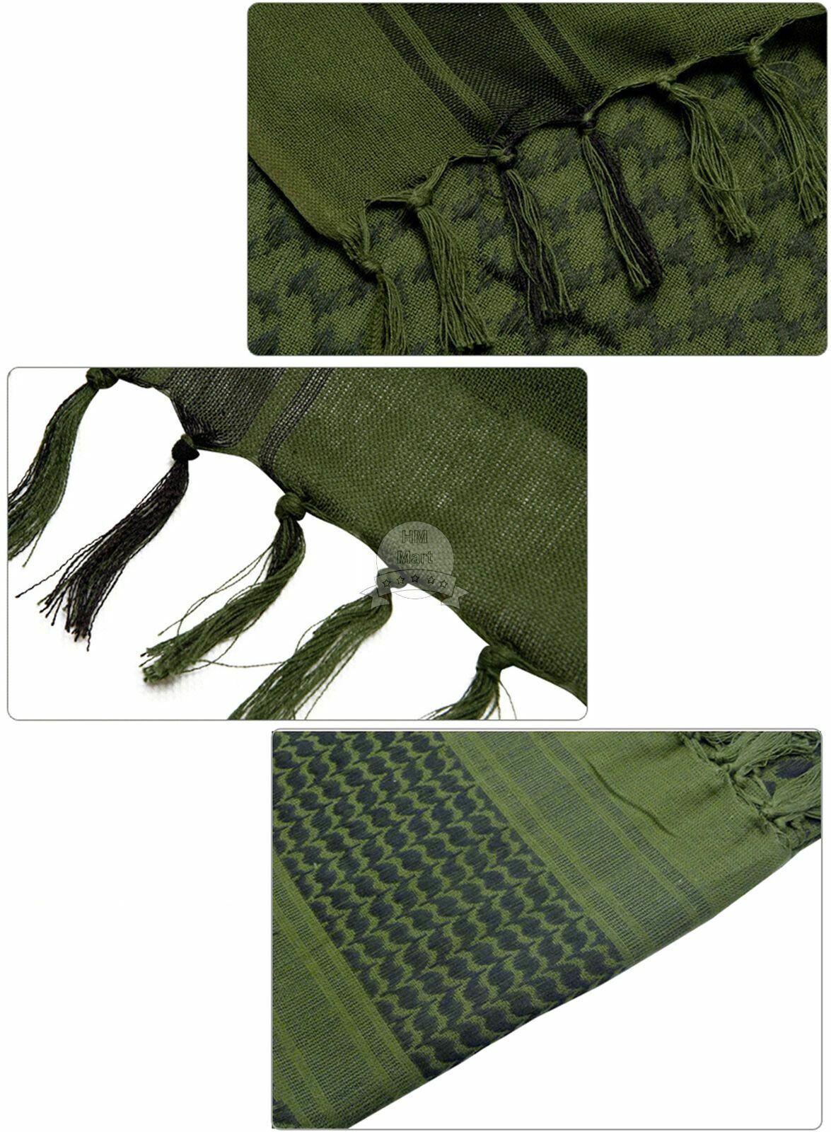 Shemagh Military Army Cotton Heavyweight Arab Tactical Desert Keffiyeh Scarf 42"